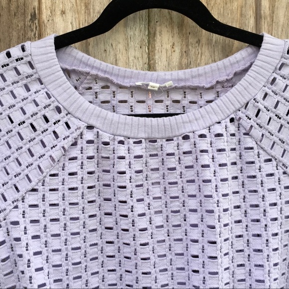 Anthropologie Weston Wear Lilac Open Knit Dara Sweater Size XS - Picture 6 of 8